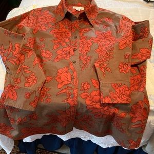 Coldwater Creek Blouse Orange/brown 1X
